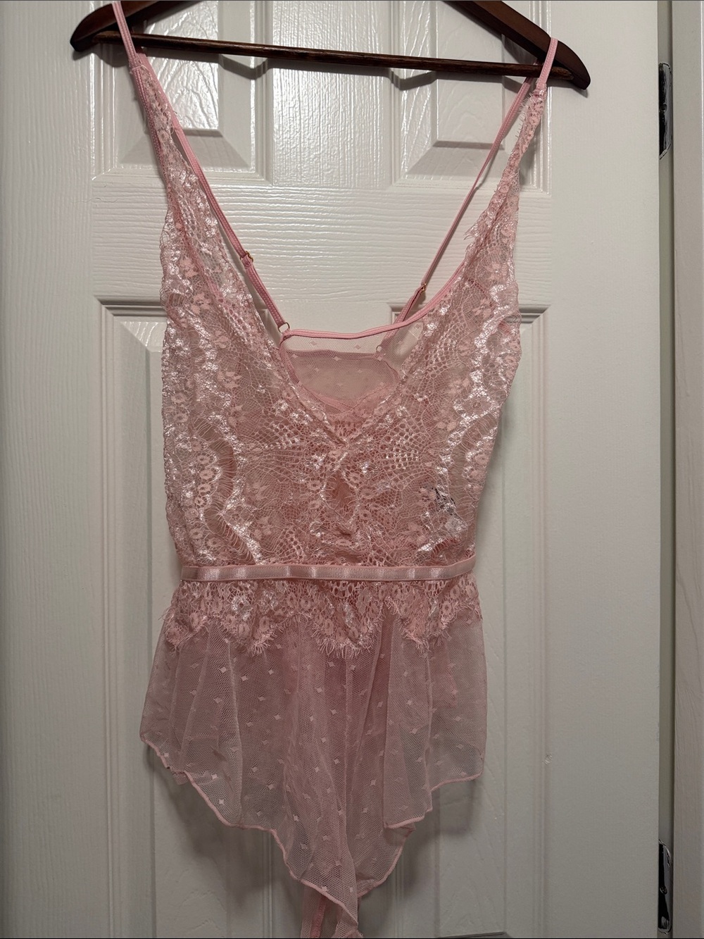 4/$15 Delicate Pink Lace Bodysuit